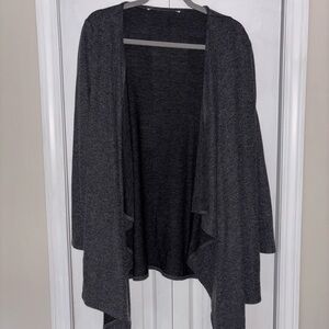 Women's Gray Open Front Cardigan